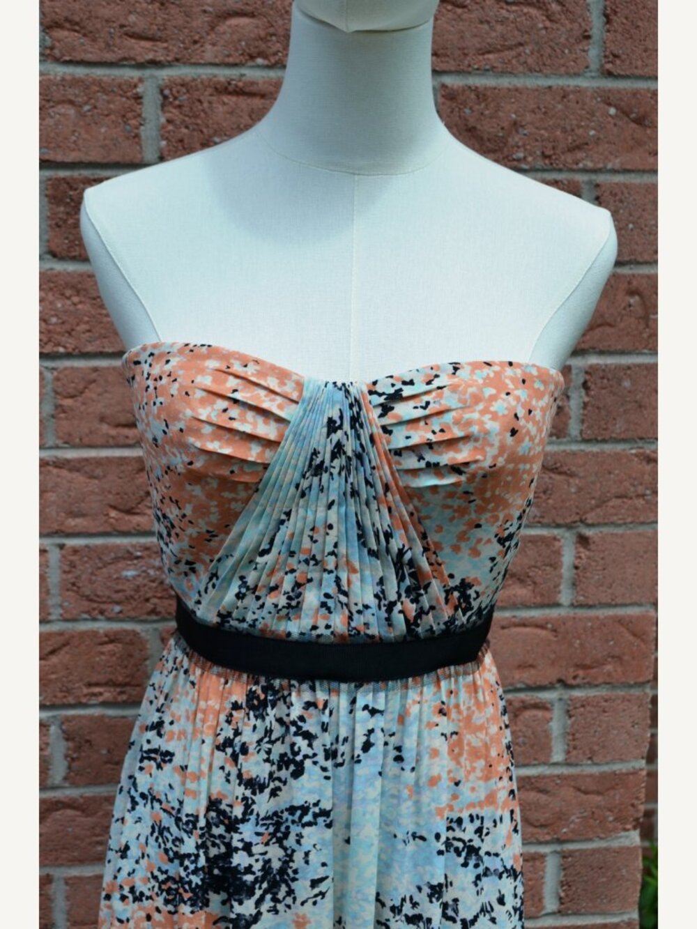 BCBG MaxAzria strapless printed maxi dress (Size US 4)